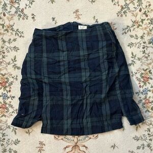 Brandy Melville Green Plaid Mini Skirt Preppy